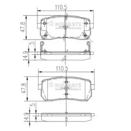 Комплект тормозных колодок N3610308 NIPPARTS