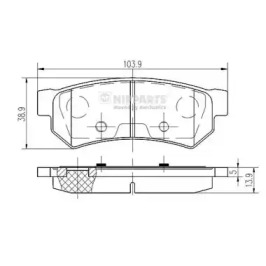 Комплект тормозных колодок N3610907 NIPPARTS