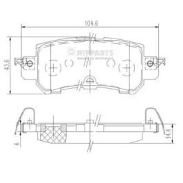 Комплект тормозных колодок N3613026 NIPPARTS