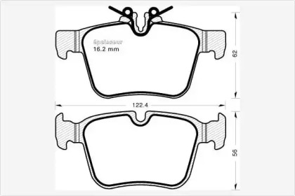 Комплект тормозных колодок 1184 MGA