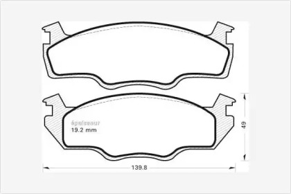 Комплект тормозных колодок 154 MGA