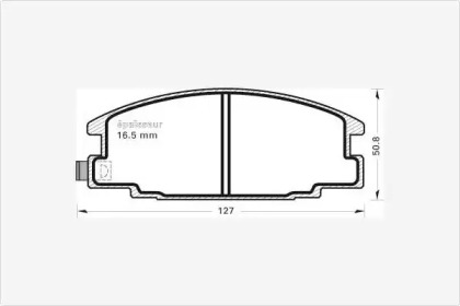 Комплект тормозных колодок 384 MGA