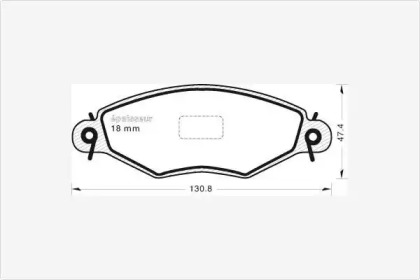 Комплект тормозных колодок 425 MGA