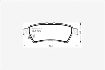 Комплект тормозных колодок 827 MGA