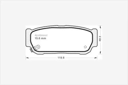 Комплект тормозных колодок 835 MGA