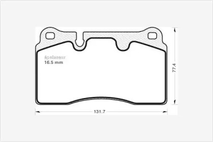 Комплект тормозных колодок 858 MGA