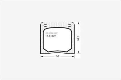 Комплект тормозных колодок 90 MGA