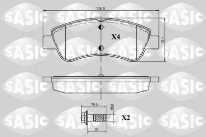 Комплект тормозных колодок 6210012 SASIC