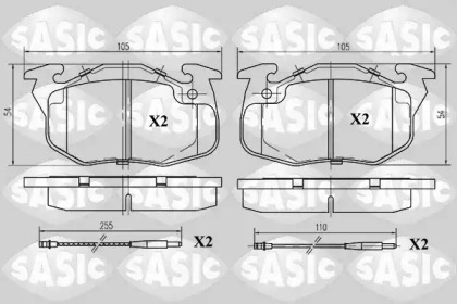 Комплект тормозных колодок 6210013 SASIC