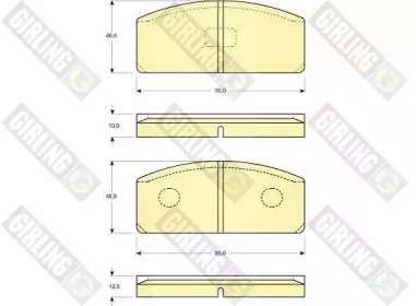 Комплект тормозных колодок 6101103 GIRLING