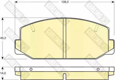 Комплект тормозных колодок 6101799 GIRLING