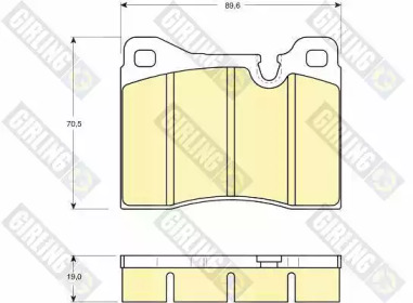 Комплект тормозных колодок 6102612 GIRLING