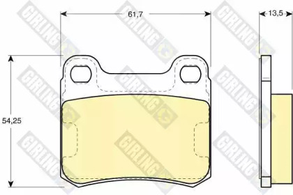 Комплект тормозных колодок 6102942 GIRLING