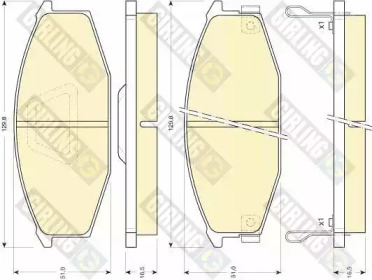 Комплект тормозных колодок 6103699 GIRLING