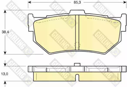 Комплект тормозных колодок 6103729 GIRLING