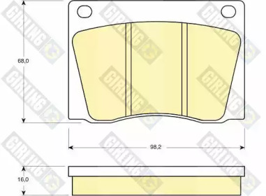 Комплект тормозных колодок 6105311 GIRLING