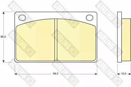 Комплект тормозных колодок 6105761 GIRLING