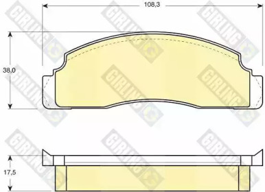 Комплект тормозных колодок 6106243 GIRLING