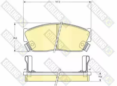 Комплект тормозных колодок 6107509 GIRLING