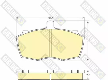 Комплект тормозных колодок 6107601 GIRLING