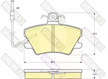 Комплект тормозных колодок 6109681 GIRLING