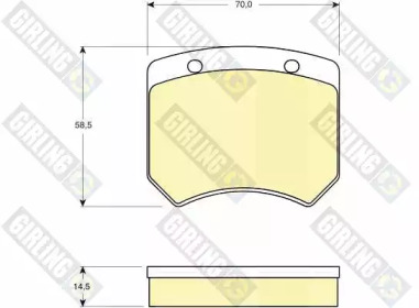 Комплект тормозных колодок 6109736 GIRLING