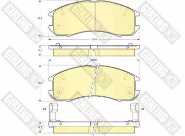 Комплект тормозных колодок 6109819 GIRLING