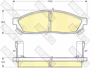 Комплект тормозных колодок 6110389 GIRLING