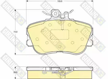 Комплект тормозных колодок 6110941 GIRLING