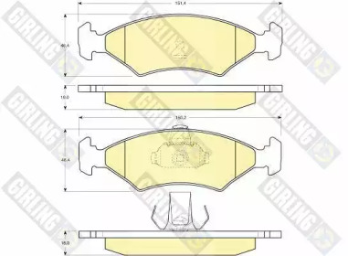 Комплект тормозных колодок 6112222 GIRLING