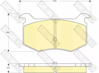 Комплект тормозных колодок 6112569 GIRLING