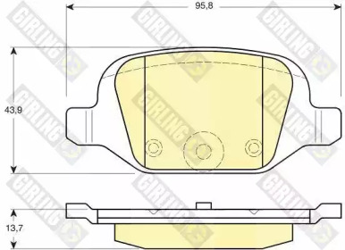 Комплект тормозных колодок 6113841 GIRLING