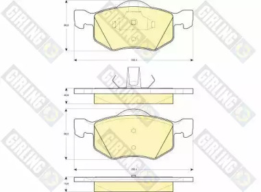 Комплект тормозных колодок 6114972 GIRLING