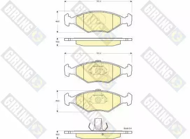 Комплект тормозных колодок 6115332 GIRLING