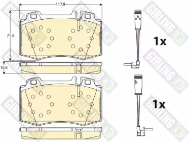 Комплект тормозных колодок 6115432 GIRLING