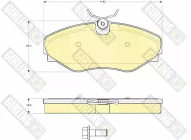 Комплект тормозных колодок 6115741 GIRLING