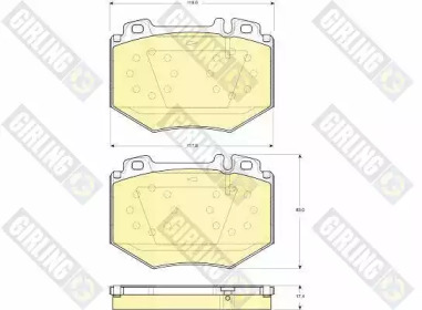 Комплект тормозных колодок 6115759 GIRLING