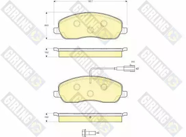 Комплект тормозных колодок 6116279 GIRLING