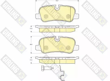 Комплект тормозных колодок 6116321 GIRLING