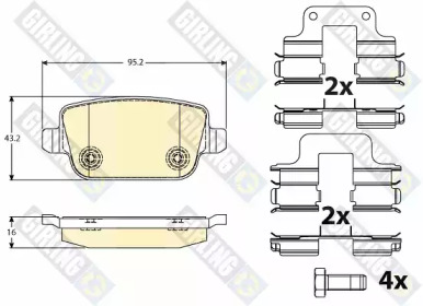 Комплект тормозных колодок 6117091 GIRLING