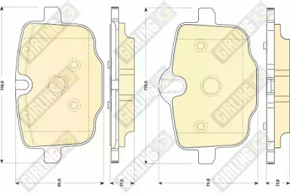 Комплект тормозных колодок 6118691 GIRLING