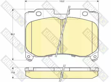 Комплект тормозных колодок 6131069 GIRLING