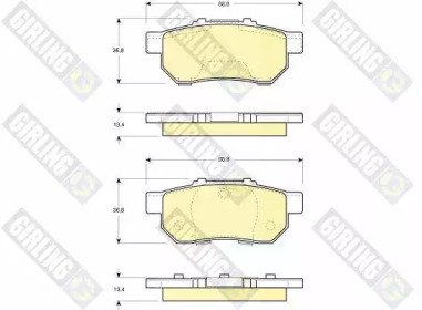 Комплект тормозных колодок 6131139 GIRLING
