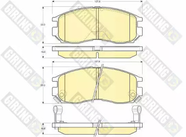 Комплект тормозных колодок 6131339 GIRLING