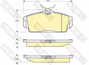 Комплект тормозных колодок 6131681 GIRLING