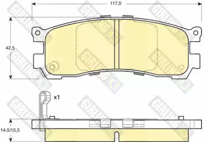 Комплект тормозных колодок 6131799 GIRLING