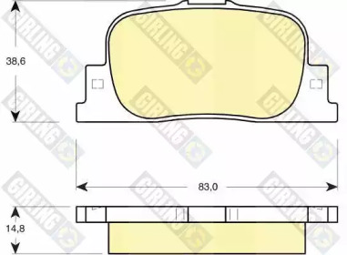 Комплект тормозных колодок 6132789 GIRLING