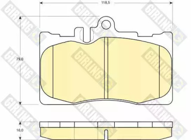 Комплект тормозных колодок 6133229 GIRLING