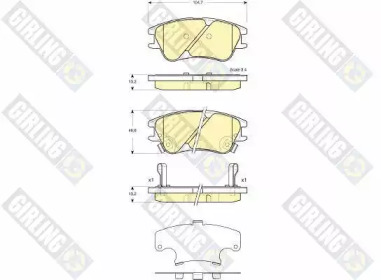 Комплект тормозных колодок 6133779 GIRLING