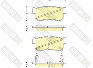 Комплект тормозных колодок 6133829 GIRLING